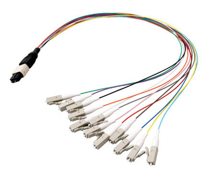 Advanced Cable Technology 5.0m MPO/12xLC 5м Черный, Белый, Разноцветный телефонный кабель