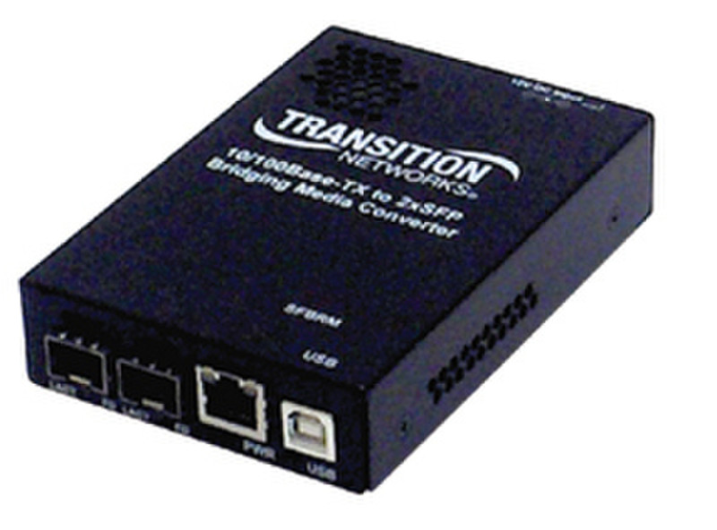 Transition Networks SFBRM1040-140 100Mbit/s Black network media converter