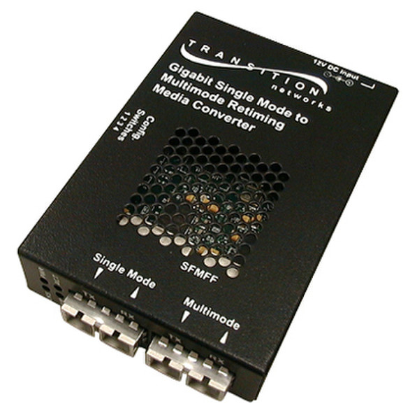 Transition Networks SFMFF1315-280 1000Мбит/с 850нм Multi-mode,Single-mode Черный сетевой медиа конвертор