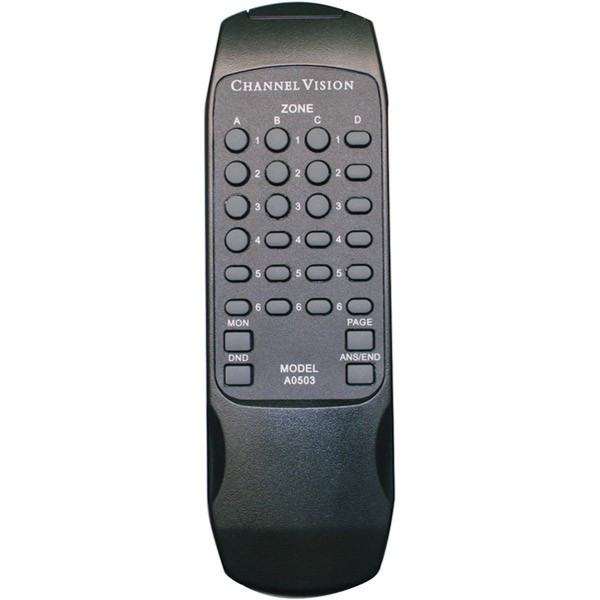 Channel Vision A0503 IR Wireless push buttons Black remote control