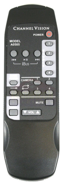 Channel Vision A0505 IR Wireless push buttons Black remote control