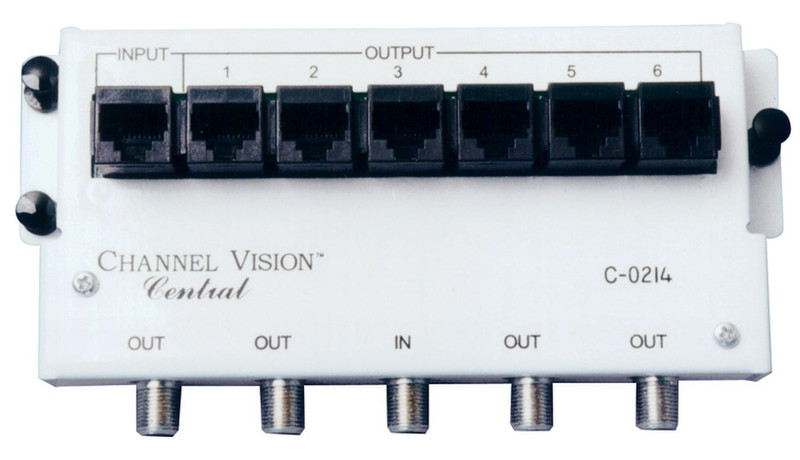 Channel Vision C-0214 Cable splitter Weiß Kabelspalter oder -kombinator