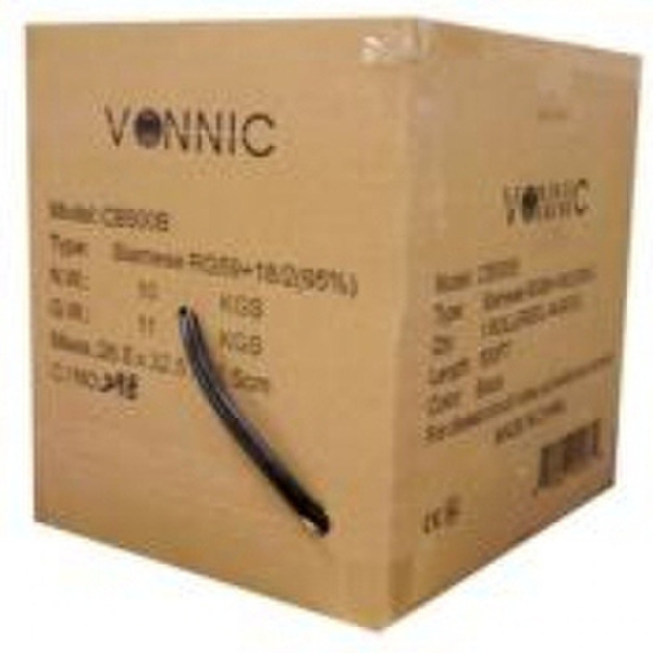 Vonnic CB500B 152m Black coaxial cable