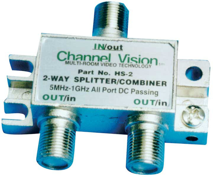 Channel Vision HS-2 Cable splitter/combiner Cеребряный кабельный разветвитель и сумматор