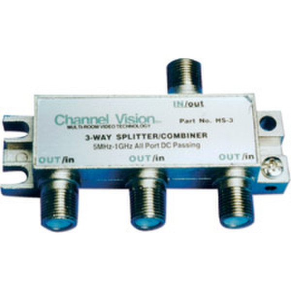Channel Vision HS-3 Cable splitter/combiner Silver cable splitter/combiner