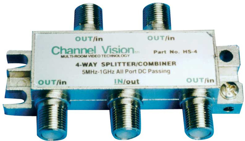 Channel Vision HS-4 Cable splitter/combiner Cеребряный кабельный разветвитель и сумматор