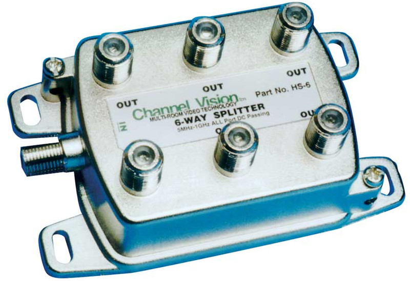 Channel Vision HS-6 Cable splitter/combiner Cеребряный кабельный разветвитель и сумматор