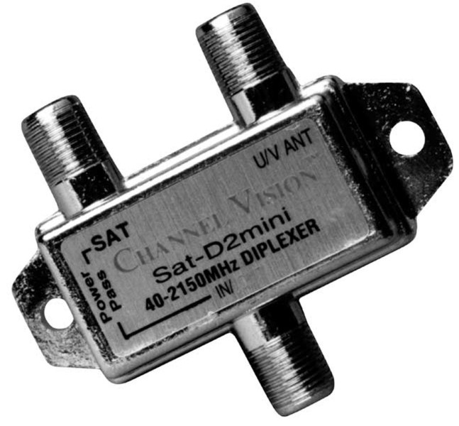 Channel Vision SAT-D2 Mini Kabel-Splitter-/Verbinder Silber
