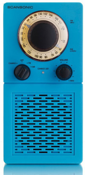 Scansonic P-2500 Tragbar Analog Blau Radio