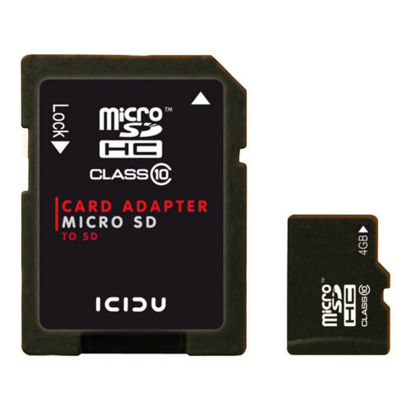 ICIDU Micro SDHC Hi-Speed 4GB 4ГБ MicroSDHC Class 10 карта памяти