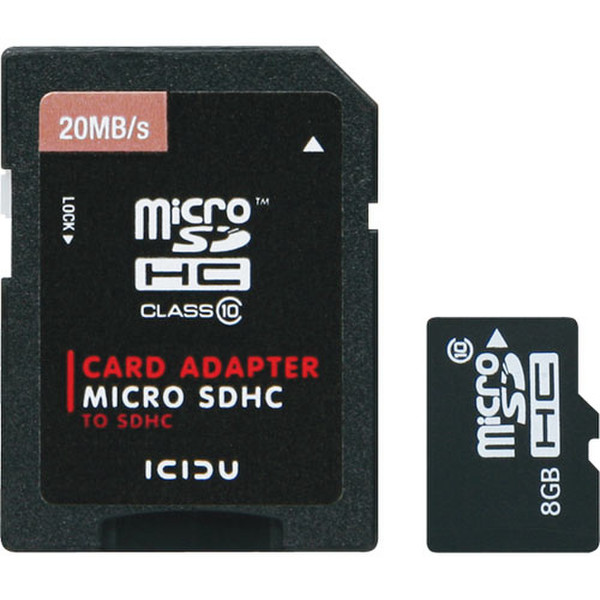 ICIDU Micro SDHC Hi-Speed 8GB 8ГБ MicroSDHC Class 10 карта памяти