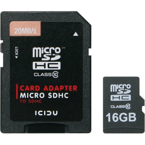 ICIDU Micro SDHC Hi-Speed 16GB 16ГБ MicroSDHC Class 10 карта памяти