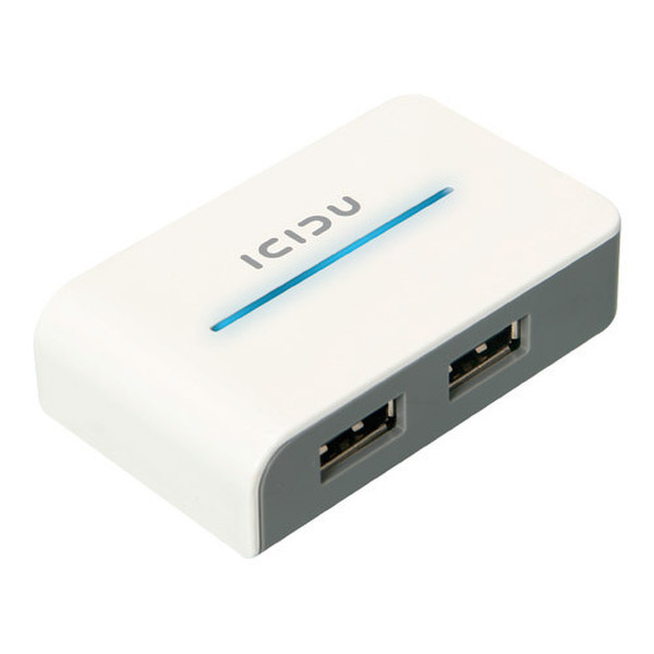 ICIDU 4-ports USB 2.0 Booster Hub 480Мбит/с Белый