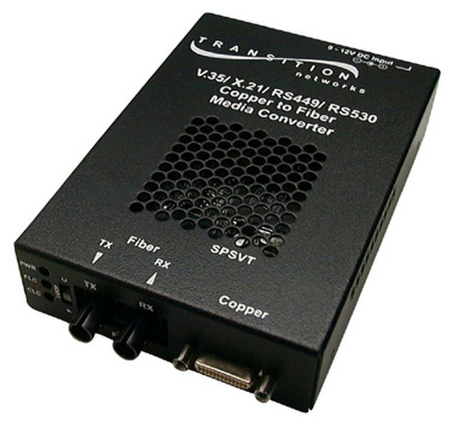 Transition Networks SPSVT2614-100 10Mbit/s 1310nm Single-mode Black network media converter