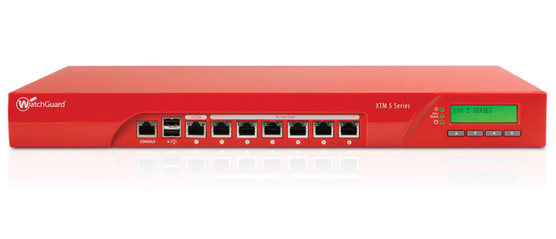 WatchGuard XTM 505 + 1Y LiveSecurity 1U 850Mbit/s Firewall (Hardware)