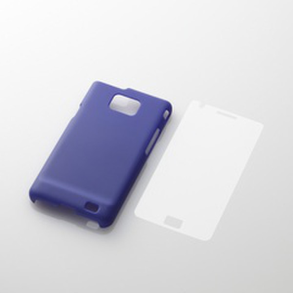 Elecom Shell Cover & folia Samsung Galaxy S2 Cover case Синий, Прозрачный
