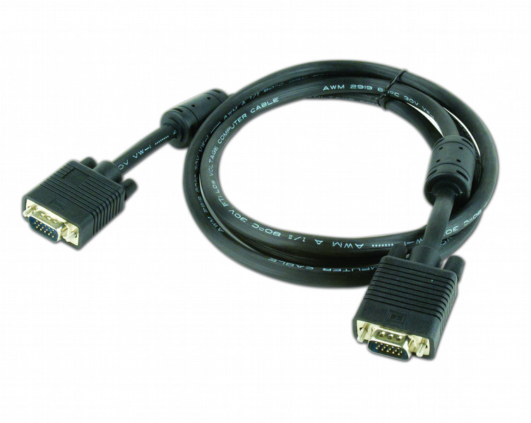 Gembird 1.8m HD15 M/M 1.8м VGA (D-Sub) VGA (D-Sub) Черный VGA кабель