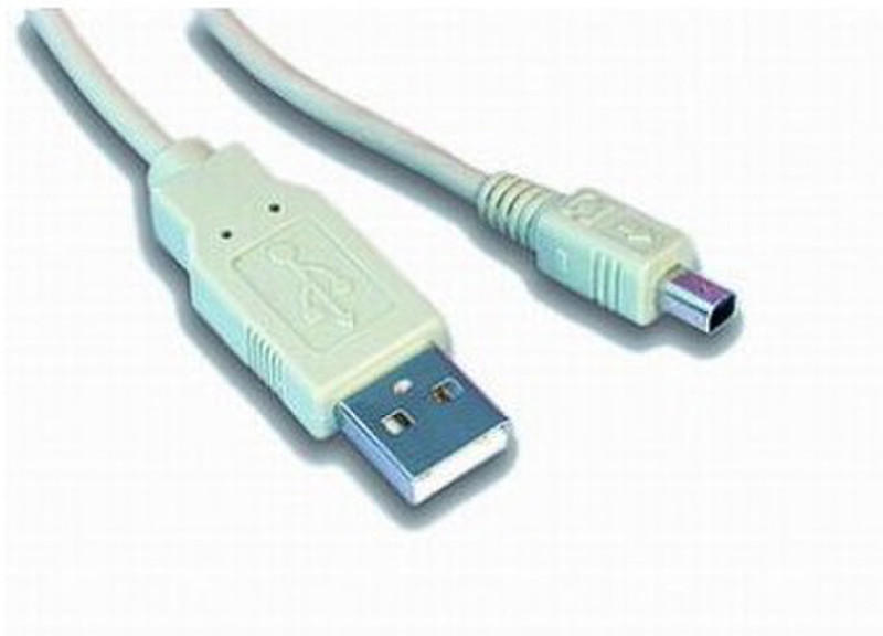 Gembird CC-USB-AM4P-10 3m USB A Mini-USB A White USB cable