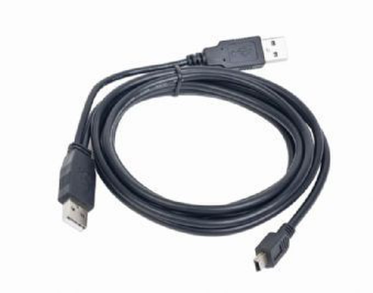 Gembird 0.9m 2x USB 2.0 A/mini-B M 0.9м Micro-USB A Mini-USB B Черный