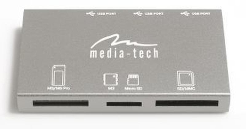 Media-Tech MT5028 USB 2.0 Cеребряный устройство для чтения карт флэш-памяти