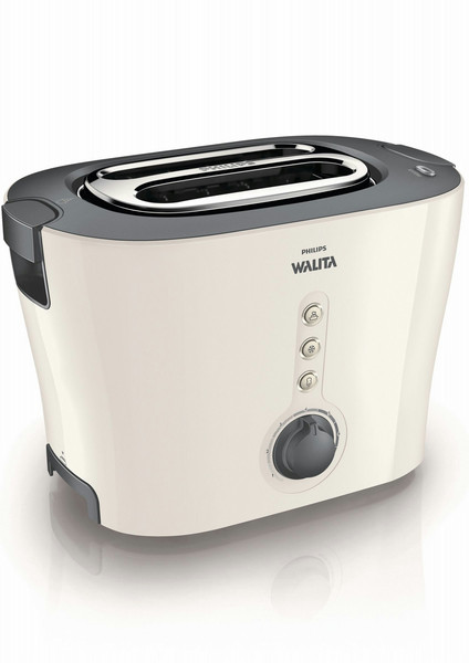 Philips Walita Viva Collection RI2630/51 2ломтик(а) 1000Вт Серый, Белый тостер