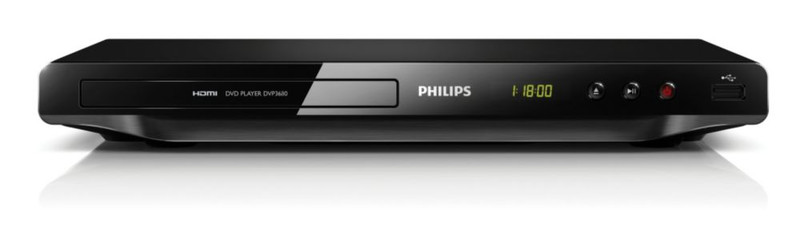 Philips DVP3680/93 Проигрыватель Черный DVD-плеер