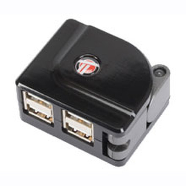 Targus 4 Port USB 2.0 Travel Hub 480Мбит/с Черный хаб-разветвитель