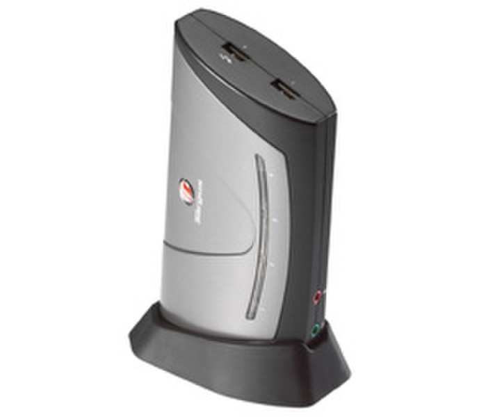 Targus Desktop USB 2.0 7-Port Hub w/Audio Pass 480Mbit/s Black,Silver interface hub