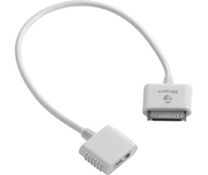 Targus 9-pin to 30-pin Adapter Cable for iPod Белый кабельный разъем/переходник