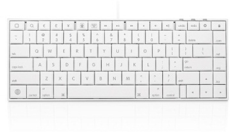 Macally IKEY30 Docking-Anschluss Weiß Tastatur für Mobilgeräte