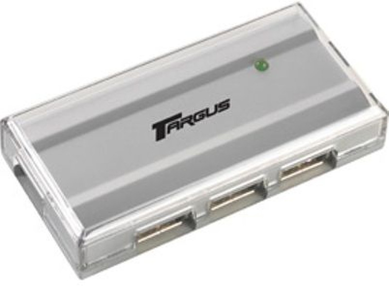 Targus Ultra-mini 4-Port USB 2.0 Hub 480Мбит/с Cеребряный хаб-разветвитель