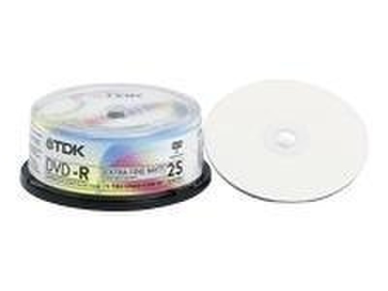 TDK DVD-R, 4.7GB, 16X, 25/Spindle 4.7GB DVD-R 25Stück(e)