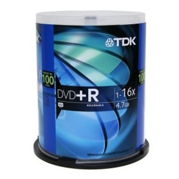 TDK DVD+R 4.7GB Single-Sided 16x 100 Disks 4.7GB DVD+R 100Stück(e)