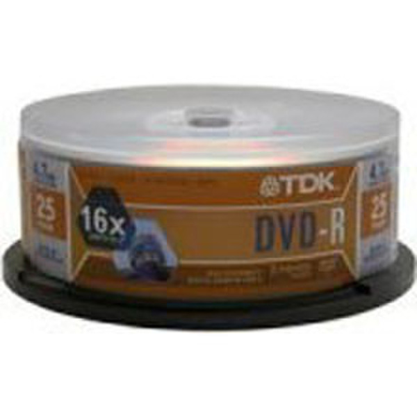 TDK DVD-R 16x 4.7GB 25Pk 4.7GB DVD-R 25pc(s)