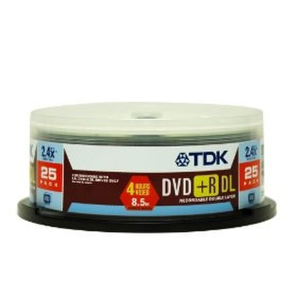 TDK DVD+R Double Layer Media 8.5ГБ DVD+R DL 25шт