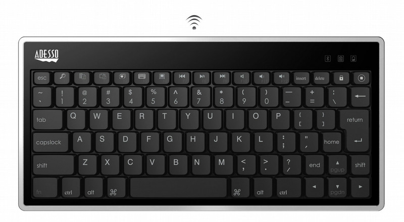 Adesso WKB-1010BA Bluetooth QWERTY Englisch Schwarz Tastatur für Mobilgeräte