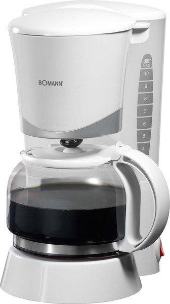 Bomann KA 1501 CB Drip coffee maker 1L 10cups White