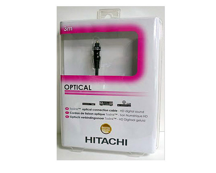 Hitachi HAA130DFO 3м TOSLINK TOSLINK Черный оптиковолоконный кабель