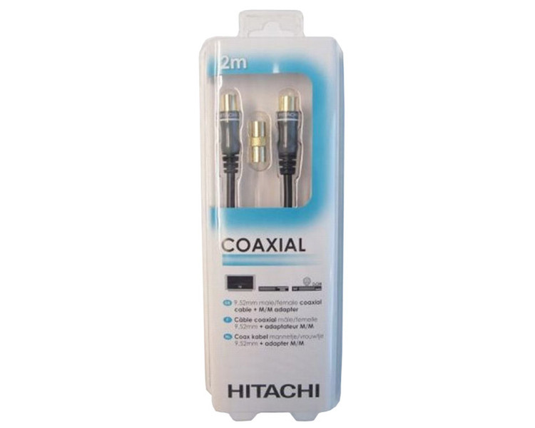 Hitachi HAC120MFB 2m 9.52 mm 9.52 mm Black coaxial cable
