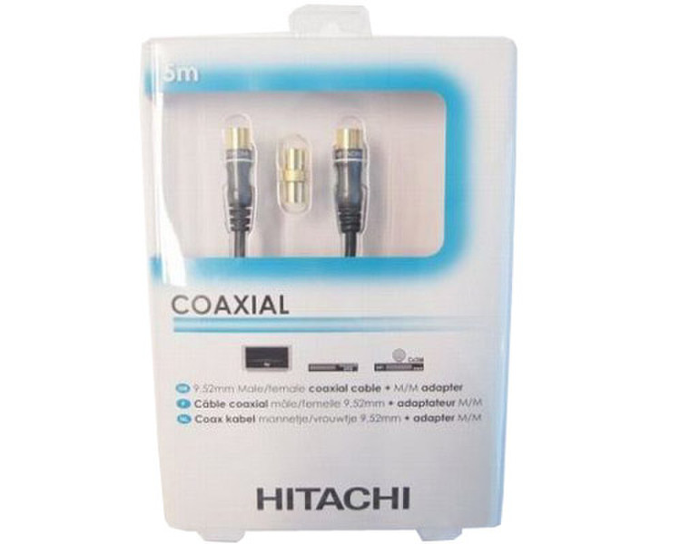 Hitachi HAC150MFB 5м 9.52 mm 9.52 mm Черный коаксиальный кабель