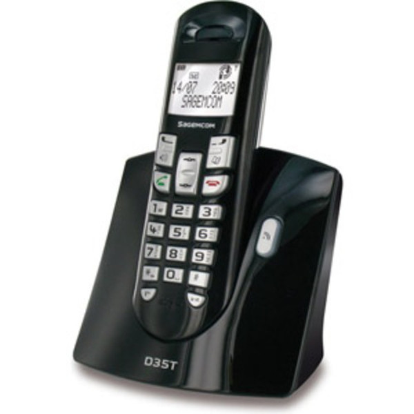 Sagemcom D35T DECT Идентификация абонента (Caller ID) Черный телефон