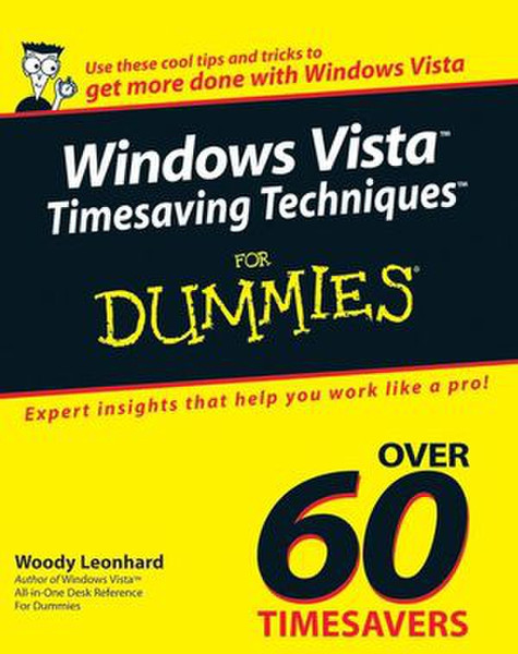 Wiley Windows Vista Timesaving Techniques For Dummies 560pages software manual