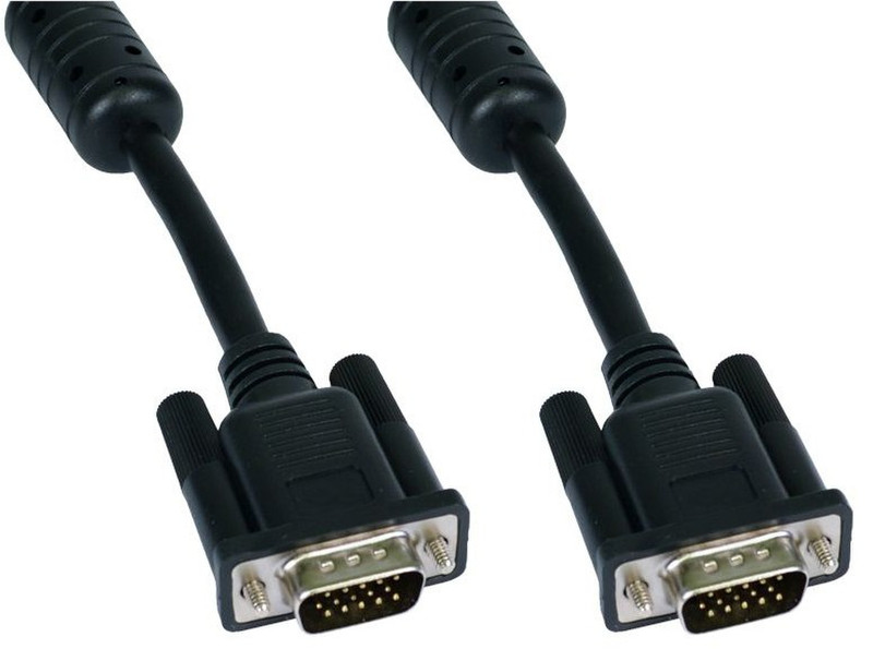 Cables Direct SVGA, 2m, M-M 2m VGA (D-Sub) VGA (D-Sub) Black VGA cable
