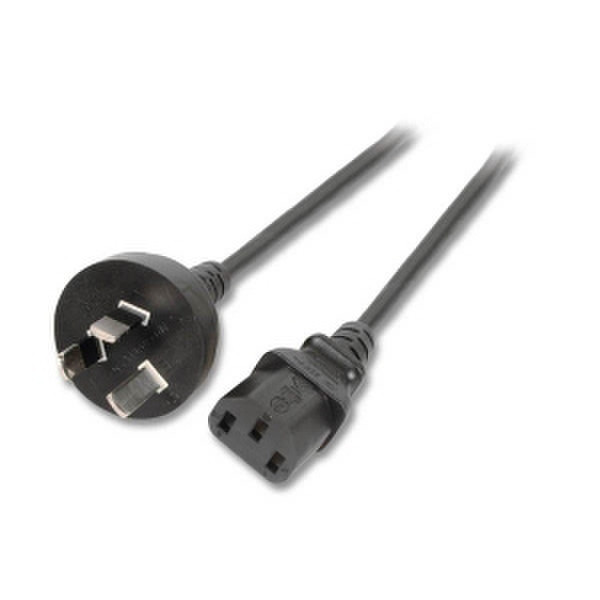 Digitus Power Supply Cable, 1.8m, Australia, New Zealand 1.8м C13 coupler Черный