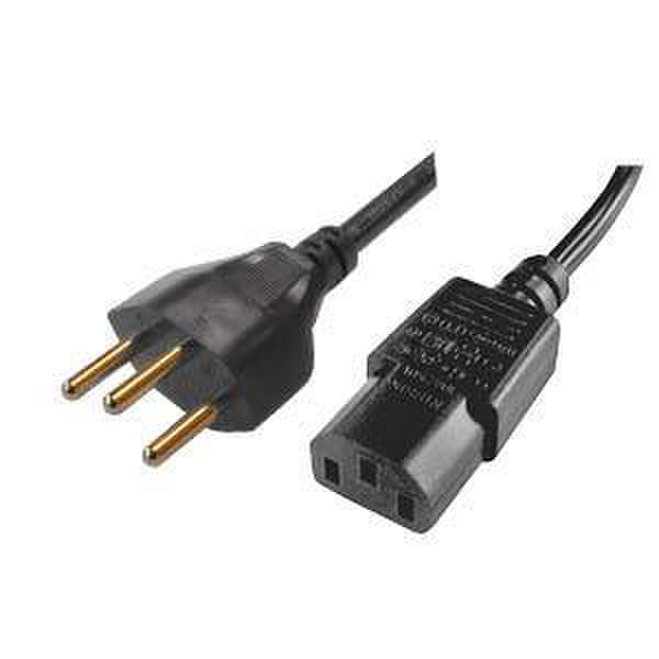 Digitus Power Supply Cable, 1.8m, CH C13 coupler Black