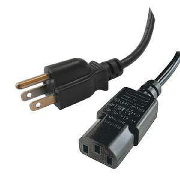 Digitus Power Supply Cable, 1.8m, US & Canada C13 coupler Black