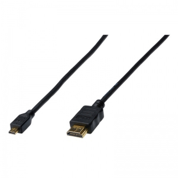 Digitus Hdmi Type A to Micro Hdmi Type D cable, 3m 3м HDMI Micro-HDMI Черный