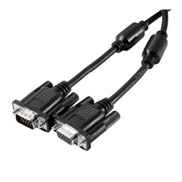 Digitus Monitor Cable Ferrite Cores, 0.5m 0.5м VGA (D-Sub) VGA (D-Sub) Черный