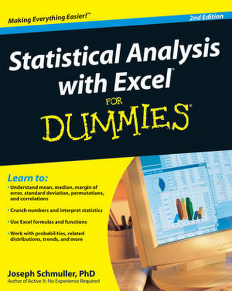 Wiley Statistical Analysis with Excel For Dummies, 2nd Edition 504pages software manual