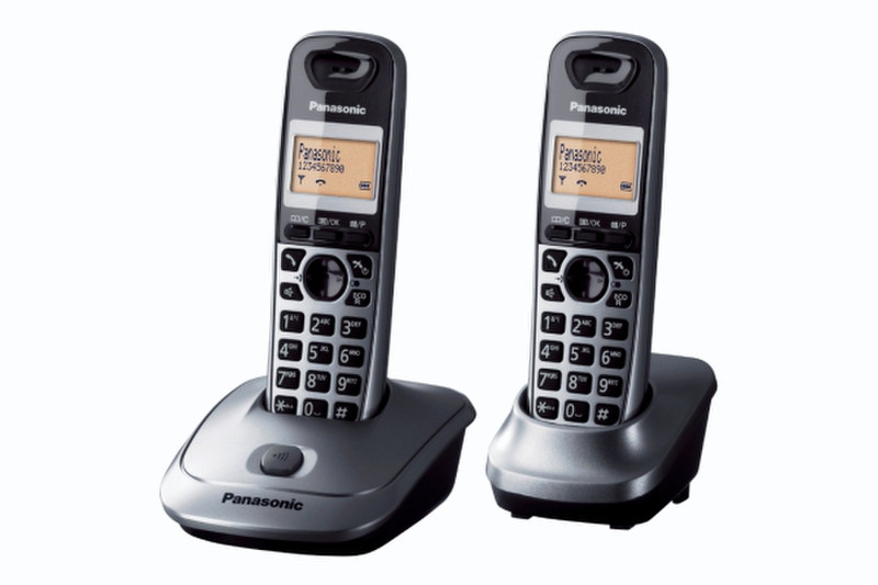 Panasonic KX-TG2512 DECT Идентификация абонента (Caller ID) Серый телефон